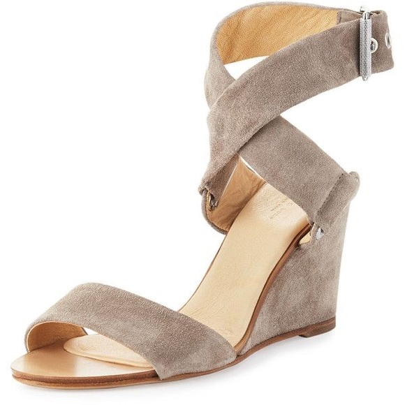 Rag & Bone Damien wedge in warm gray suede - Picture 1 of 10